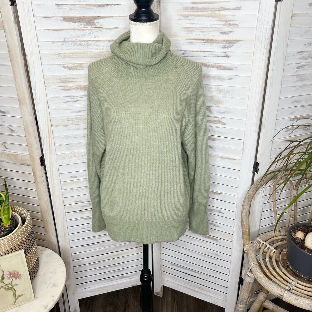 Quince Olive Green Turtleneck Sweater - Picture 3 of 16